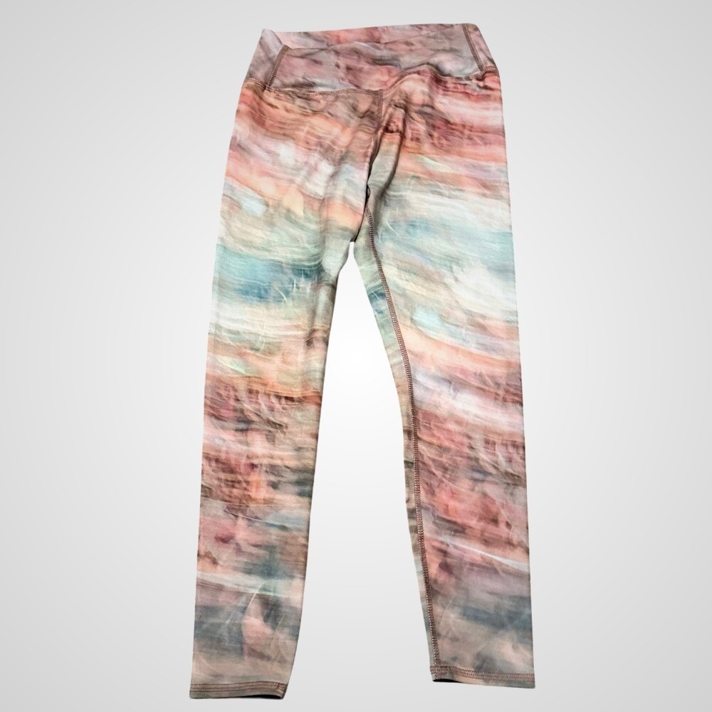 R and Dry Vibrant Tie-Dye Women's Leggings Sz M Multicolor Activewear Athleisure
